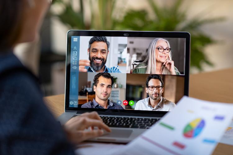 Example of a Video conferencing board meeting